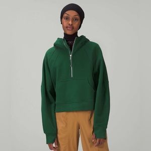lululemon Scuba Oversized Half-Zip Hoodie Everglade Green M/L